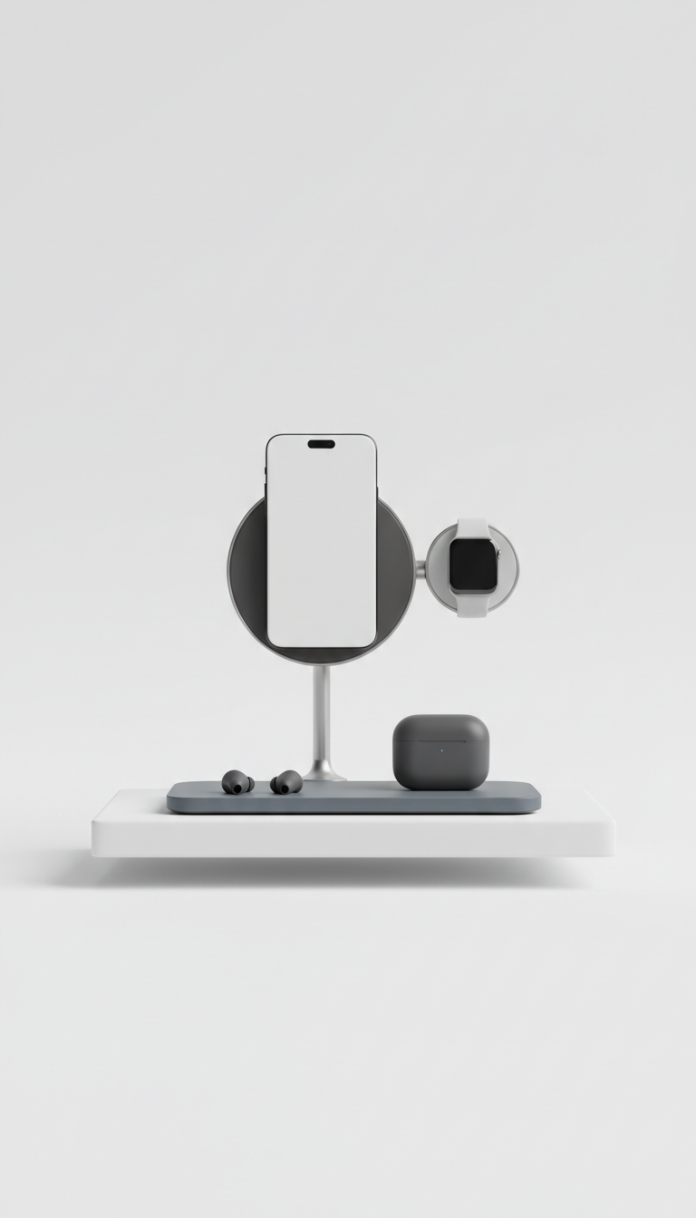 Wireless charging dock with soft-touch finish