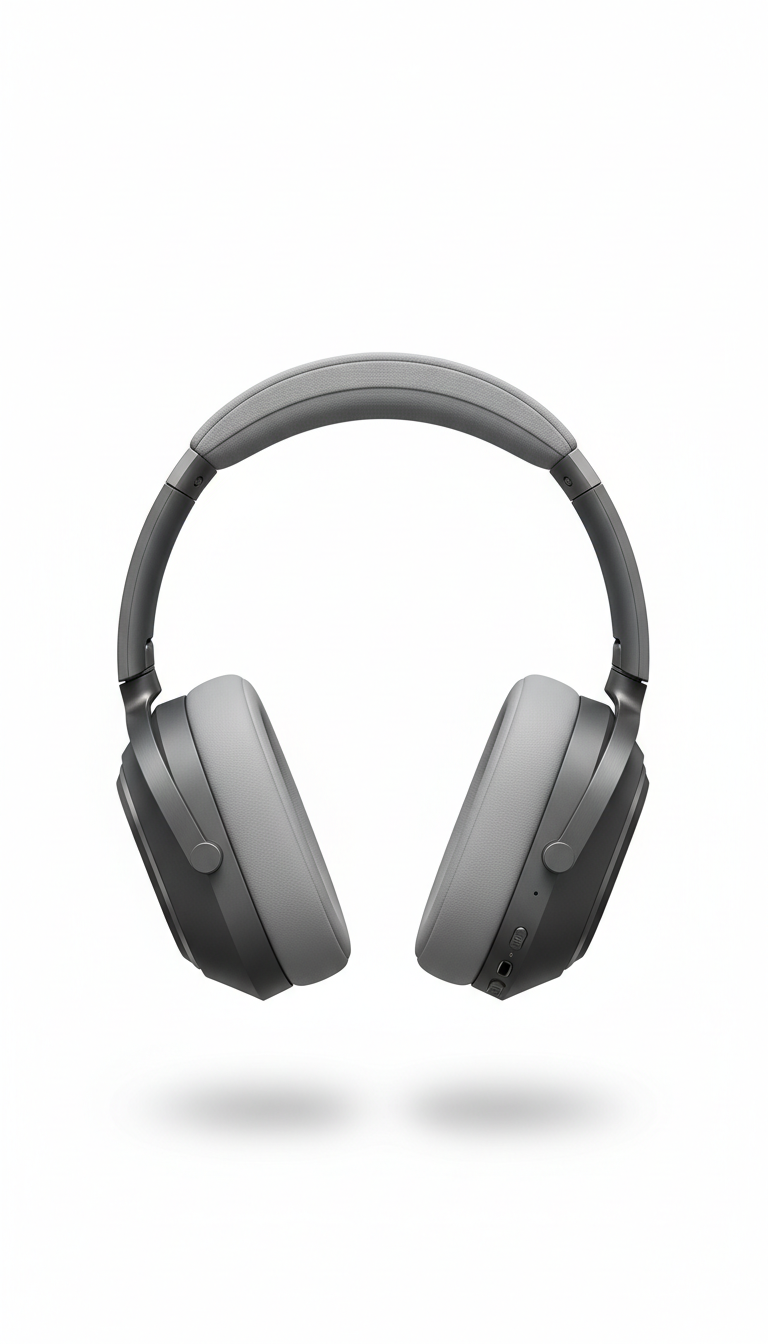 Noise-cancelling over-ear headphones with memory foam