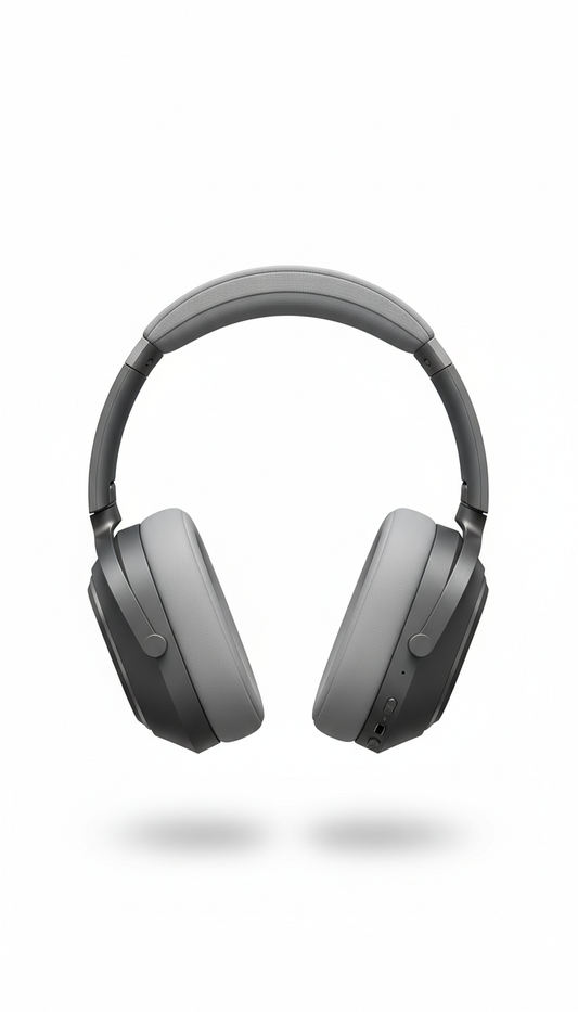 Noise-cancelling over-ear headphones with memory foam