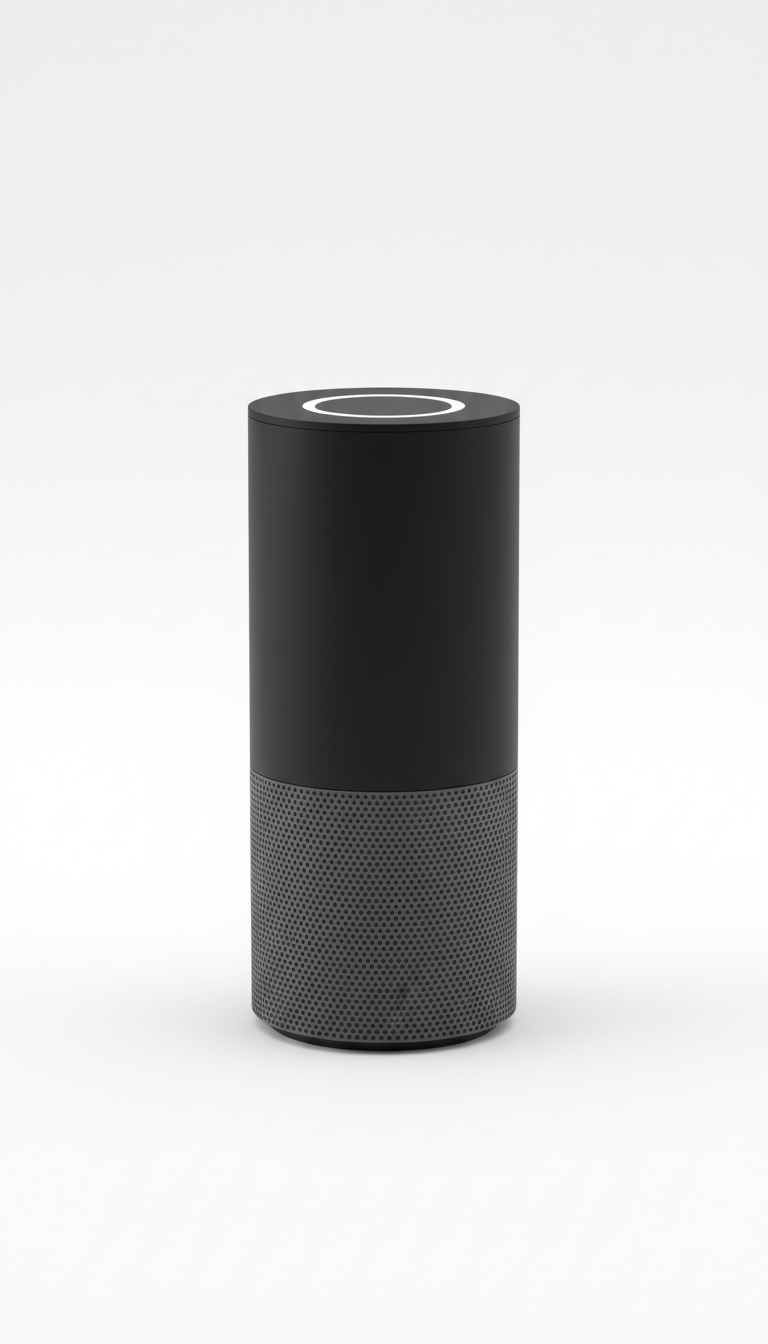 Obsidian smart speaker with matte finish
