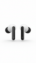 Monochrome wireless earbuds with noise canceling